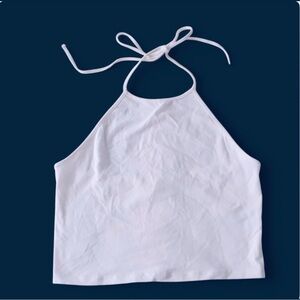 Forever 21 White Halter Crop Top